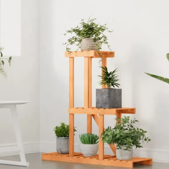 Blomsterstativ 81x25x75,5 cm massivt fyrretræ - Blomsterstativ - Blomsterstativer - Home & Living