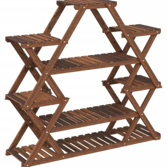 Blomsterstativ 110x25x105 cm massivt fyrretræ - Blomsterstativ - Blomsterstativer - Home & Living