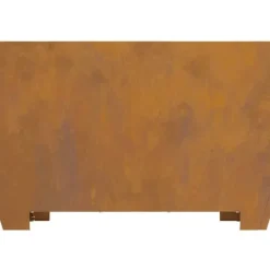 Bålsted i brun forvitret stål - Moderne udendørs bålplads | Størrelse: 80x80x40 cm