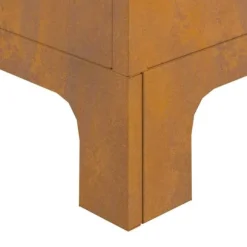 Bålsted i industrielt design - Cylindrisk ildgryde | Størrelse: 50x50x70 cm | Farve: Brun
