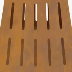 Bålsted i industrielt design - Cylindrisk ildgryde | Størrelse: 50x50x70 cm | Farve: Brun