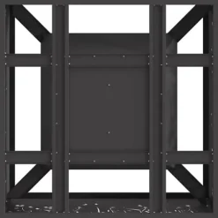 Bålsted i koldvalset stål - Firkantet design | Størrelse: 60x60x30 cm | Farve: Sort