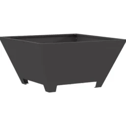 Bålsted i koldvalset stål - Kvadratisk design | Farve: Sort | Størrelse: 60x60x30 cm