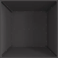 Bålsted i koldvalset stål - Kvadratisk design | Farve: Sort | Størrelse: 60x60x30 cm