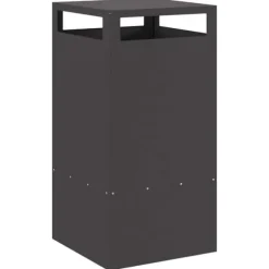 Bålsted i koldvalset stål - Moderne ildkurv til udendørs brug | Størrelse: 50x50x100 cm | Farve: Sort
