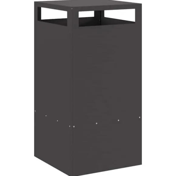 Bålsted i koldvalset stål - Moderne ildkurv til udendørs brug | Størrelse: 50x50x100 cm | Farve: Sort