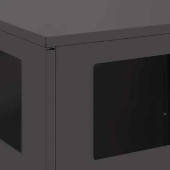 Bålsted i koldvalset stål - Moderne ildkurv til udendørs brug | Størrelse: 50x50x100 cm | Farve: Sort