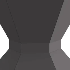 Bålsted i koldvalset stål - Hexagonalt design | Størrelse: 50 x 50 x 40 cm | Farve: Sort