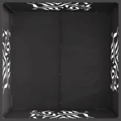 Bålsted i Koldvalset Stål - Firkantet Design til Udendørs Brug | Farve: Sort | Størrelse: 60x60x40 cm