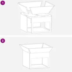 Bålsted kubisk ildsted i rusten stål - Outdoor fire pit | Størrelse: 50x50x40 cm