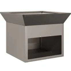 Bålsted kubisk ildsted i rusten stål - Outdoor fire pit | Størrelse: 50x50x40 cm
