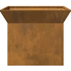 Bålsted kubisk ildsted i rusten stål - Outdoor fire pit | Størrelse: 50x50x40 cm