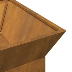 Bålsted kubisk ildsted i rusten stål - Outdoor fire pit | Størrelse: 50x50x40 cm