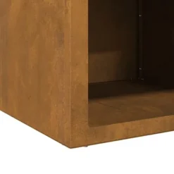 Bålsted kubisk ildsted i rusten stål - Outdoor fire pit | Størrelse: 50x50x40 cm