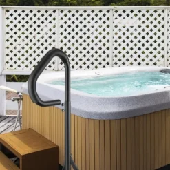 Boblebadshåndliste, 360° drejeligt spa-sidegelænder, justerbart fra 35