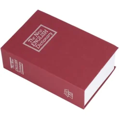 Bokformad stålskåp Klassisk hemlig bok Säkerhetslås Lösenord Typ Hushållsförvaring BoxRöd