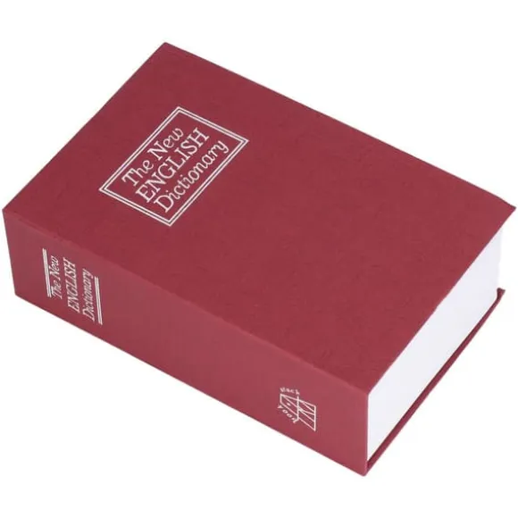 Bokformad stålskåp Klassisk hemlig bok Säkerhetslås Lösenord Typ Hushållsförvaring BoxRöd