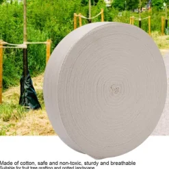bomuldstræbåndsbånd til binding, podning, bonsai-haveredskab (4 cm, hvid)