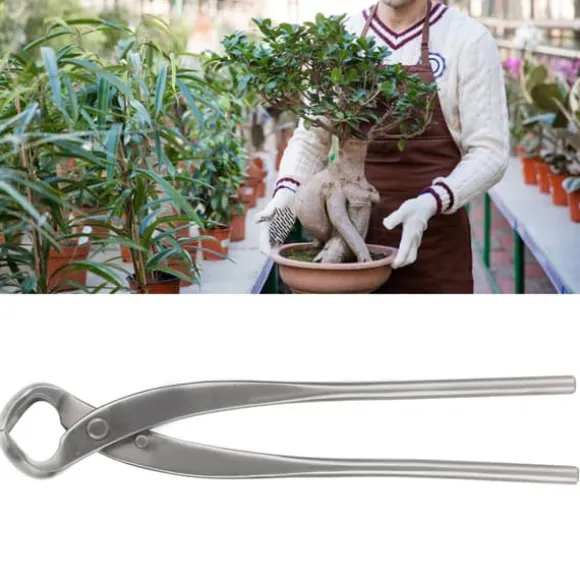 Bonsai Cutter Rostfritt stål konkav bärbar gren beskärningssax för trädgårdsträd 11,6 tum