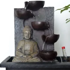 Bonsai med vattenfal - Bonsai - Højde 25-35cm - ⌀29cm