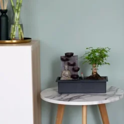 Bonsai med vattenfal - Sæt med 2 - Bonsai - Højde 25-35cm - ⌀29cm