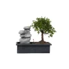 Bonsai træ med vandfald - Bonsai - Højde 25-35cm - ⌀29cm
