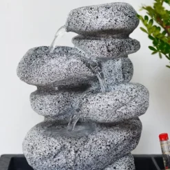 Bonsai træ med vandfald - Bonsai - Højde 25-35cm - ⌀29cm