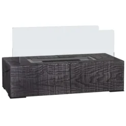Bord-etanolpejs 0,15 L, transportabel med trælook, rustfrit stål 33×16×18 cm