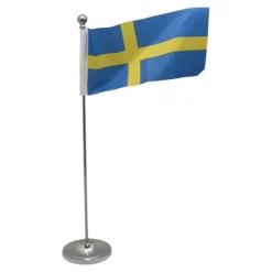 Bordflag / Svensk Flag - Sverige - i Metal