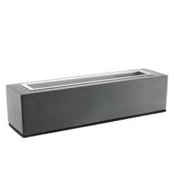 Bordplade 15 Tommer Fire Pit Bowl, Beton Pejs, Indendørs & Udendørs, Perfekt til Patio, Holdbar og Stilfuld