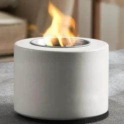Bordplade Fire Pit, Beton Pejs Cylinder, Indendørs/Udendørs, Holdbar, Stilfuld Design, Perfekt til Patio