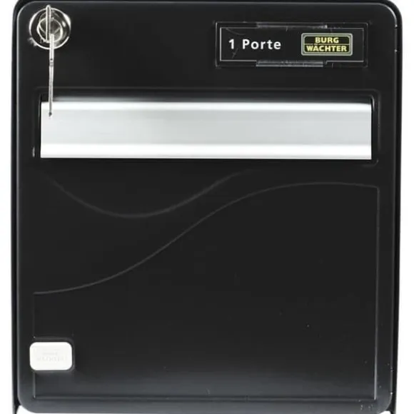 Box Burg Wachter Baltic 1 Door - Galvanized Steel - Side Opening - Black - Made in France