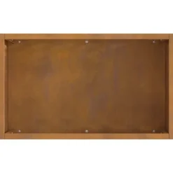 Bærbar bålsted i forvitret stål - Udendørs ildpit | Størrelse: 50x30x40 cm | Farve: Brun