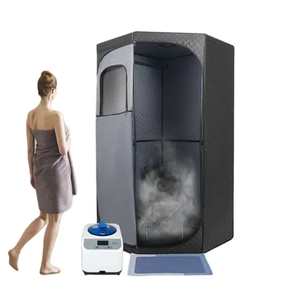 Bærbar Damp Sauna Kasse, 220V, 1350W, Telt Højde 180cm, Vandtank Kapacitet 3L, Justerbare Varme Niveauer 9
