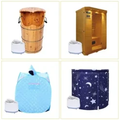 Bærbar sauna-damper - Dampgenerator - 3 L Kapacitet - 1000 W - Fjernbetjening - ABS/PP & Rustfrit Stål - Til Hjemmespa & Detox
