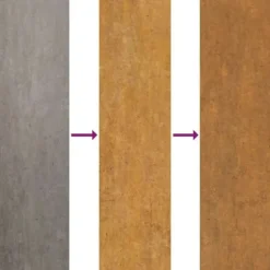 Bærbart bålsted i brun forvitret stål - Udendørs komfur | Størrelse: 50x50x100 cm