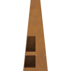 Bærbart bålsted i forvitret stål - Udendørs komfur | Størrelse: 35x35x100 cm
