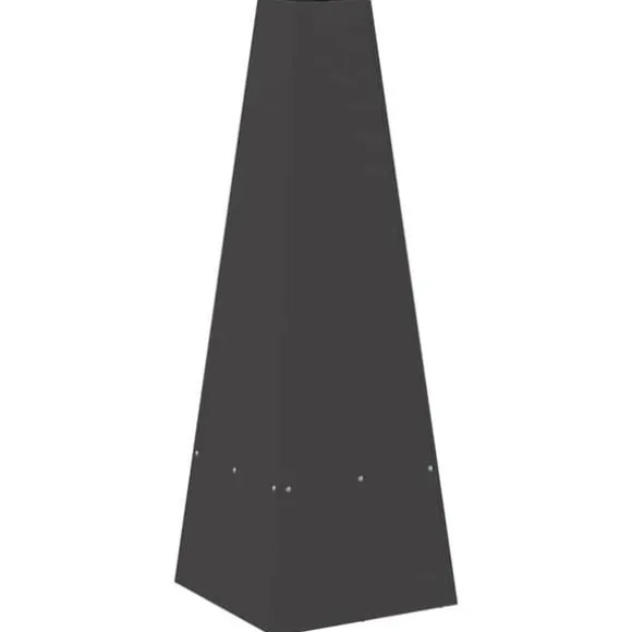 Bærbart bålsted i koldvalset stål - Udendørs komfur | Størrelse: 35x35x100 cm | Farve: Sort
