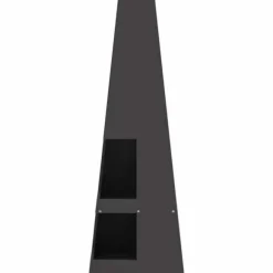 Bærbart bålsted i koldvalset stål - Udendørs komfur | Størrelse: 35x35x100 cm | Farve: Sort