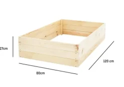 Bæredygtig Fyrretræs Højbed 120x80x27 cm med Bunddug