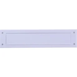 Brevkassebeskytter 34x8x1,5 cm i hvidt, vejrbestandigt materiale