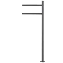 Brevlåda 37x36,5x11 cm antracit/svart marmorlook stål ML design