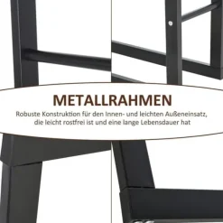Brændeholder 40×25×100 cm, stål, op til 100 kg, sort