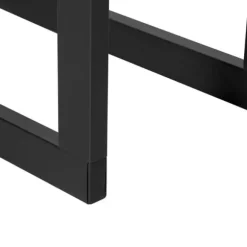 Brændeholder 40×25×100 cm, stål, op til 100 kg, sort