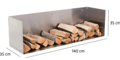 Brændeholder Mendel 140x35x35 35 x 140 x 35 cm