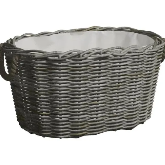 Brændekurv med håndtag 60x40x28 cm pil grå - Brændekurv - Brændekurve - Home & Living