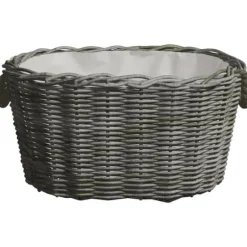 Brændekurv med håndtag 60x40x28 cm pil grå - Brændekurv - Brændekurve - Home & Living