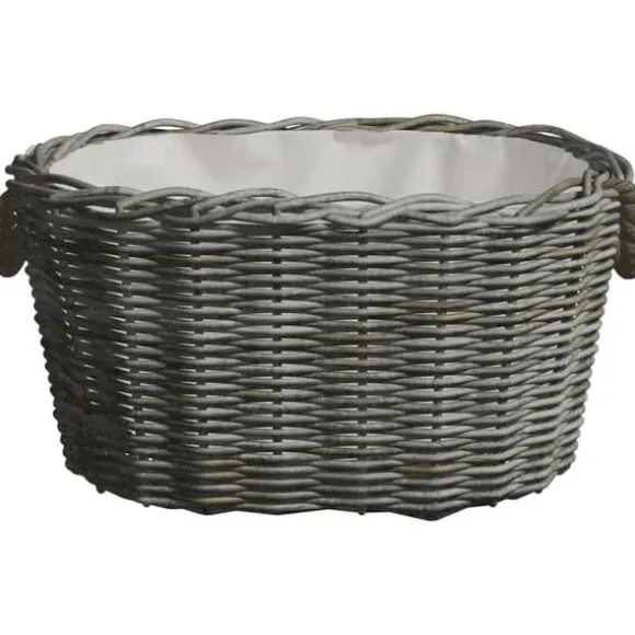 Brændekurv med håndtag 60x40x28 cm pil grå - Brændekurv - Brændekurve - Home & Living