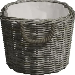 Brændekurv med håndtag 60x40x28 cm pil grå - Brændekurv - Brændekurve - Home & Living