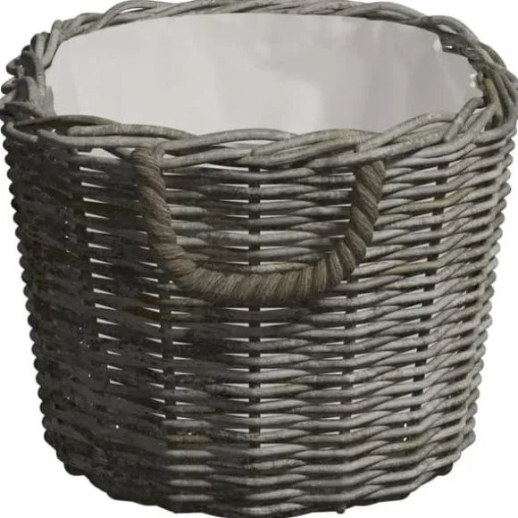 Brændekurv med håndtag 60x40x28 cm pil grå - Brændekurv - Brændekurve - Home & Living